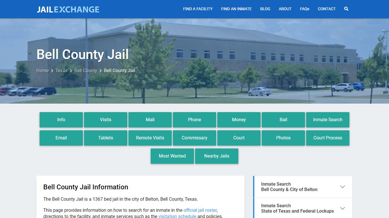 Bell County Jail, TX Inmate Search, Information